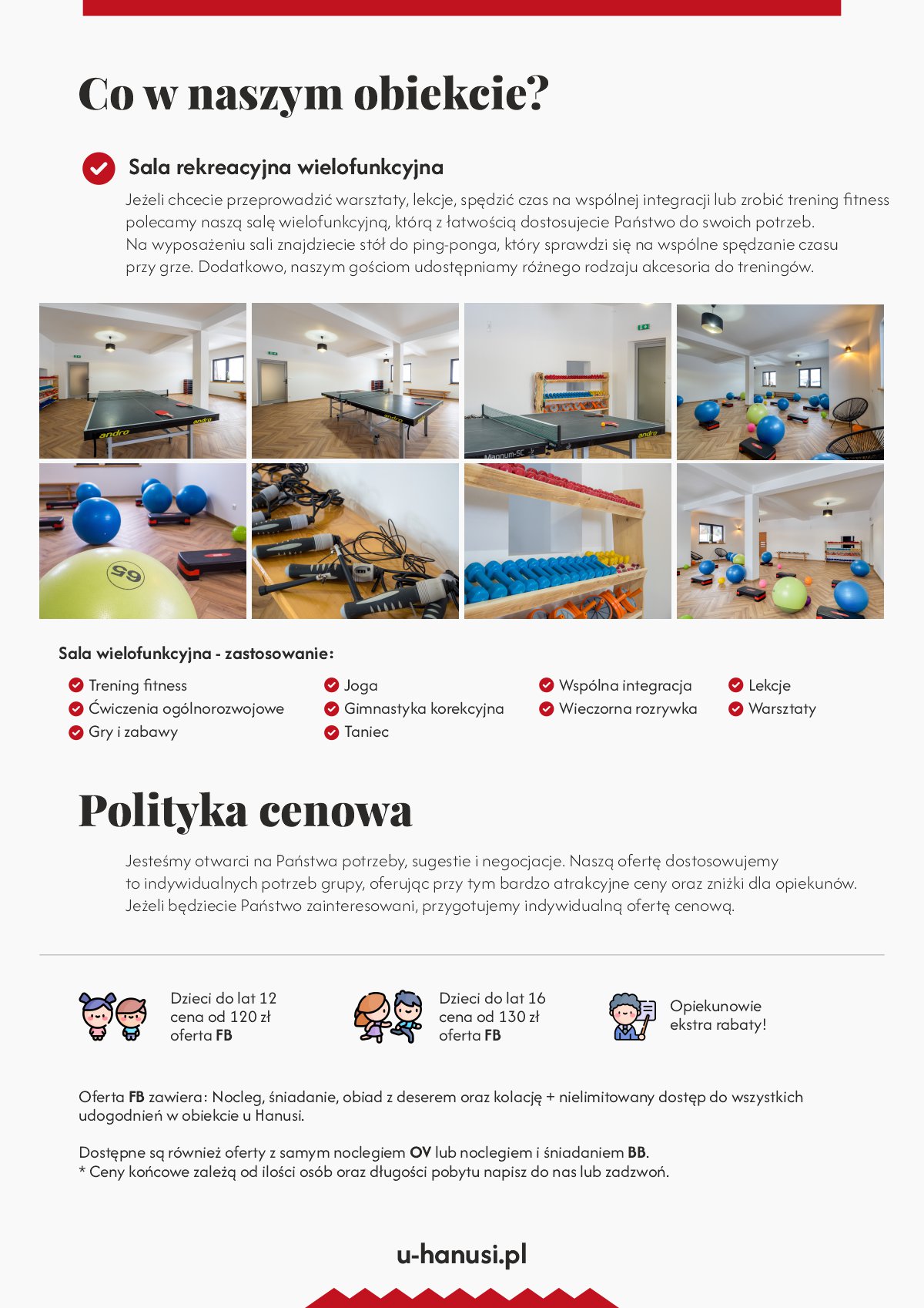 oferta noclegu dla grup zorganizowanych Murzasiche 